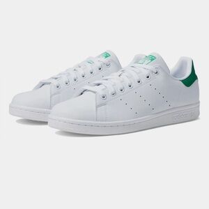 Adidas Stan Smith Woman’s White and Green Casual Sneakers walking retro size 7.5